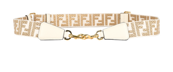 Fendi FF Bag Strap, Canvas, Gold/White, MII, DB,3*